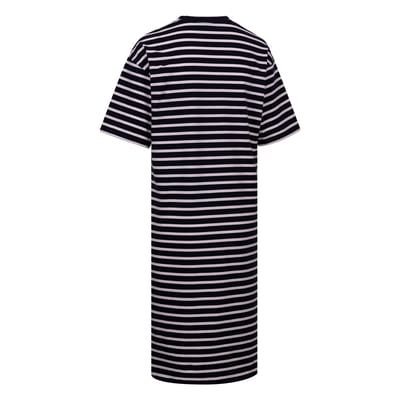 Trespass Dames Elayna T-shirt Jurk (Marine/Wit)