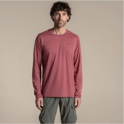 Craghoppers Nosilife Abel LS T-Shirt Heren (Maat - XL, Kleur - Atlas Red)
