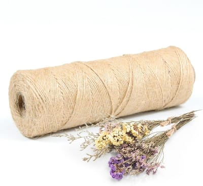 Natuurlijke Jute Touw van 200 Meter, 1 mm Dikte, Ideaal voor Tuinieren, Cadeauverpakking en Decoratie