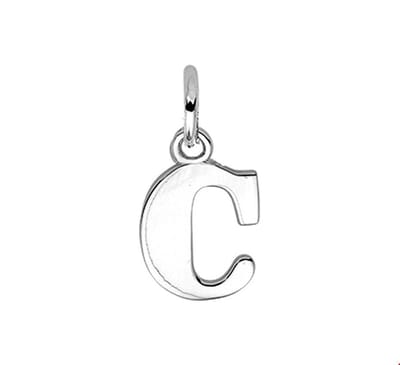 Zilver Gerhodineerde Hanger letter C 1319071