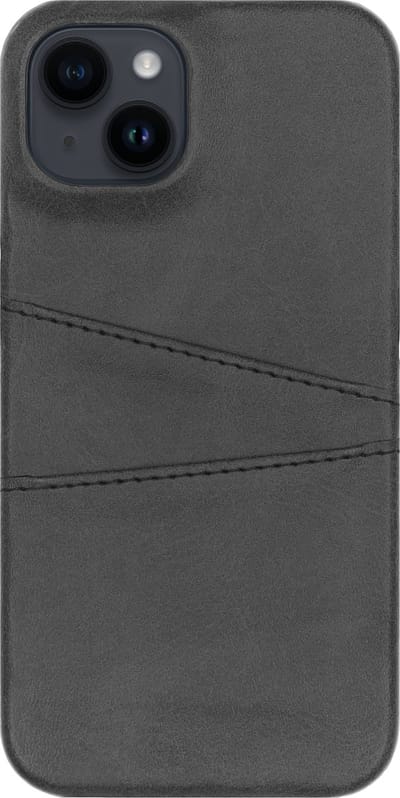 BMAX Leren hardcase hoesje geschikt voor iPhone 14 met pashouder - Telefoonaccessoires - Telefoonhoesjes - Telefonie & Accessoires - Hardcase - Hard cover - Telefoonhoesje - Beschermhoesje - Telefoonbescherming - Zwart