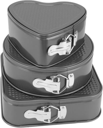 Complete Bakvormen Set - 3-delige Springvormen voor Taarten, Carbon Staal, Antiaanbaklaag, Ideaal voor Bakken en Decoreren van Taarten (20/22/24 cm)