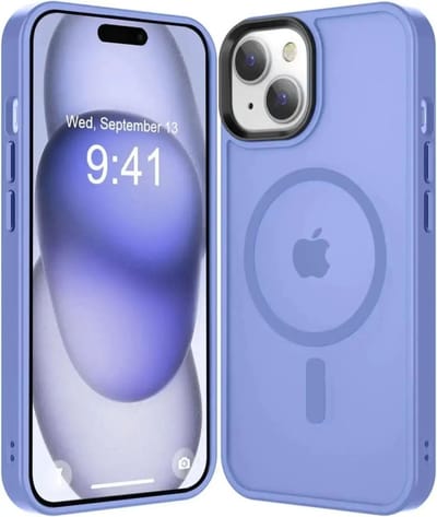 Hoesje Geschikt voor Apple iPhone 15 - Compatibel met MagSafe / Qi2 - Matte Beschermhoes - Back Cover met Magneet - Blauw
