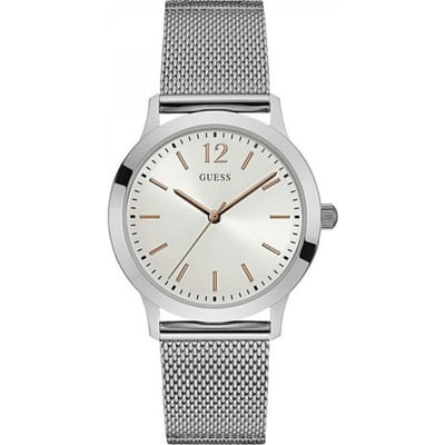 Horloge GUESS W0921G1. Kwarts, Kleur wit. Man.