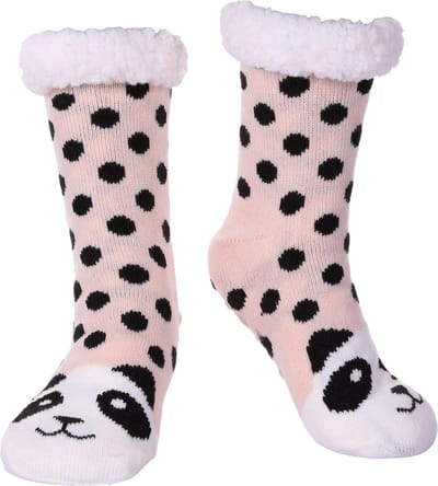 JAXY Huissokken - Huissokken Dames en Heren - Verwarmde sokken - Anti Slip Sokken - Fleece Sokken - Dikke Sokken - Fluffy Sokken - Slofsokken - Warme Sokken - Bedsokken - Gevoerde Sokken - Winter Sokken - Panda