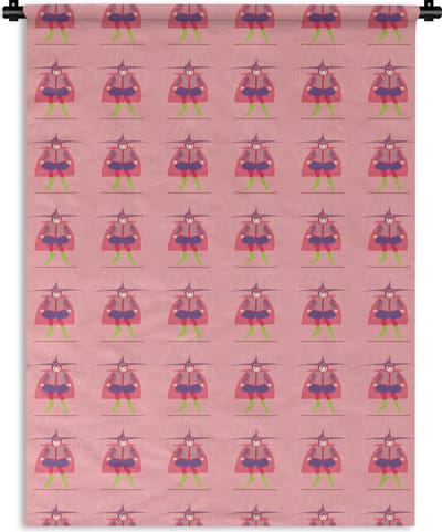 Wandkleed - Wanddoek - Carnaval - Patronen - Joker - 150x200 cm - Wandtapijt