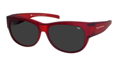 Polar Specs® Overzet Zonnebril PS5097 – Mat Rood – Polariserend Zwart EXTRA DONKER Cat.4 – Medium – Unisex