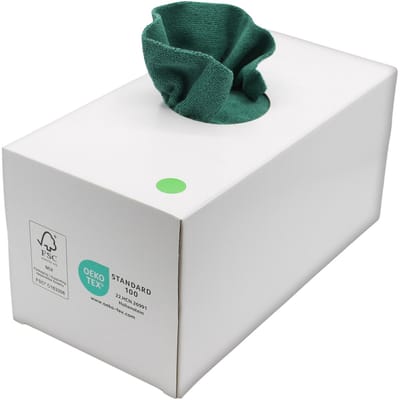 Microvezeldoeken Dispenserbox ChiaMo.nl Groen 38 x 38 cm (50 stuks)