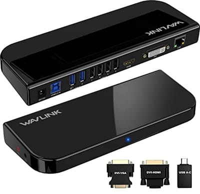 Universeel Dockingstation voor 2 Monitoren met USB C en USB 3.0 - HDMI, DVI/VGA, Gigabit Ethernet, Audio en Microfoon
