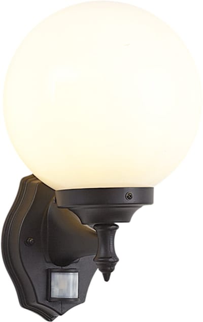 QAZQA champs - Klassieke Wandlamp met Bewegingsmelder | Bewegingssensor | sensor voor buiten - 1 lichts - L 220 cm - Zwart - Buitenverlichting