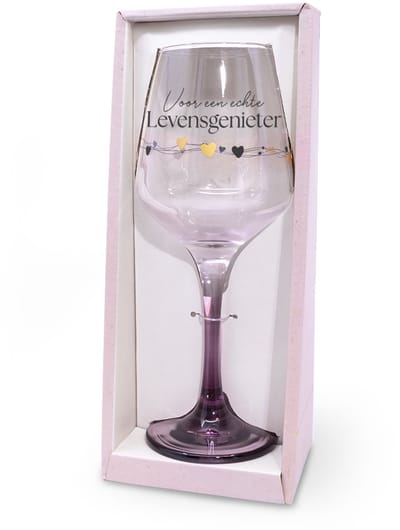 Sparkling wijnglas | Thema: Levensgenieter | Inhoud: 350ml | Kleur: Roze