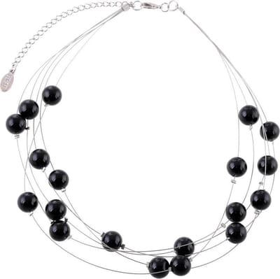 Behave - Ketting met zwarte parels - 41 cm (verlengketting 8,5 cm)