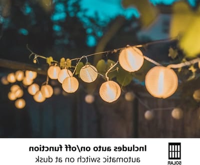 Lantaarn Lichtketting - Papieren Lampions - Buiten Sfeer Creëren - Op Zonne-energie - 7 Meter 20 Leds - Warmwit