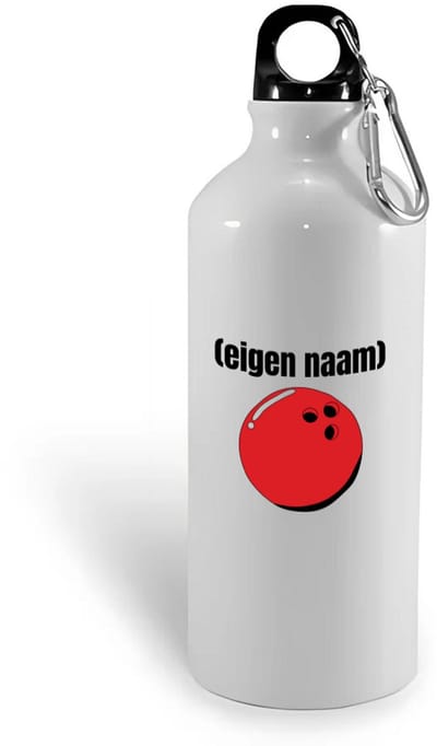 Hacebo® - bowlingsbal met eigen naam waterfles - Bowlen - bowlers - iemand die houdt van bowlen - verjaardag - cadeau - kado - water fles - 400ML