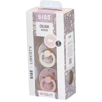 BIBS x Liberty Colour Fopspeen - 0-6 mnd - 2-pack - Rond - Eloise Blush