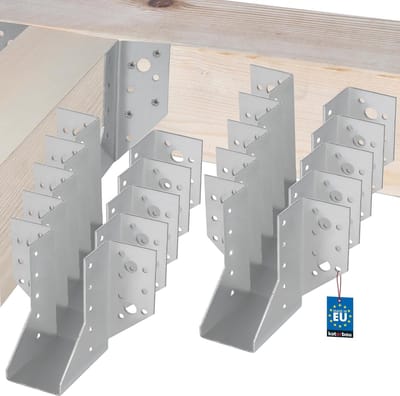 Balkschoenen Set - Houten Verbinding - Constructie Ondersteuning - Verzinkt Staal - 50x105 mm