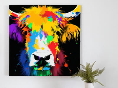 Please yak my yum | Please Yak my Yum | Kunst - 30x30 centimeter op Canvas | Foto op Canvas