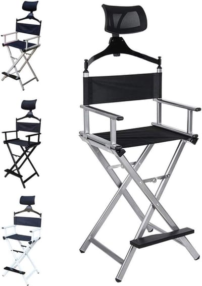 Professionele Make-up Klapstoel - Verstelbare Aluminium Stoel voor Visagisten