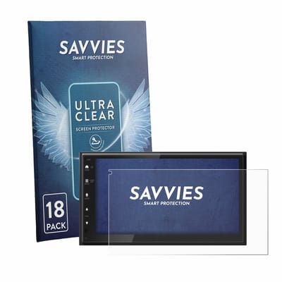 Savvies - Screenprotector voor Kenwood DMX5023DAB - Folie Beschermfolie transparant 18 Stuks