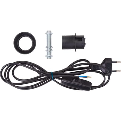 VBS Lamp aansluitsnoer set E14, zwart