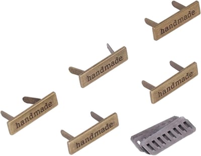Metalen Handmatige Labels - Gedrukte Tags - Kleding Decoratie - Glad Met Pakking - Brons