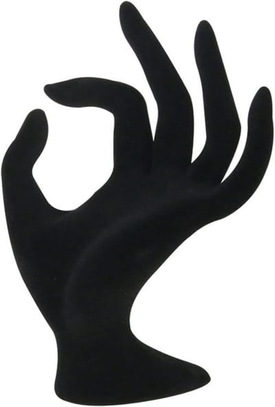 Sieraden Display - Hand Model - Sieraden Opbergen - Unieke Handvorm - 23x13x23 cm - Zwart Fluweel