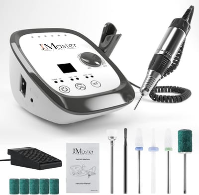 Professionele elektrische nagelfrees met voetpedaal - tot 35.000 omw/min voor gel- en acrylnagels