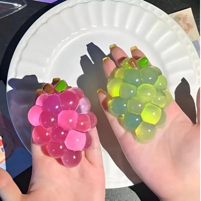 Taba Squishy Handgemaakt Druiven Knijpspeeltje Plakkerig Fruit Stressverlichter Langzame Terugslag Sensorisch Fidget Speelgoed voor Angst en Focus Cadeau