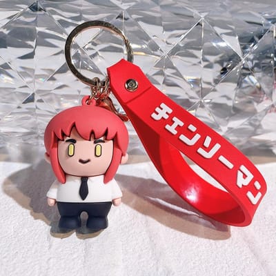 Porte-clés Pochita Chainsaw Man Accessoires Cosplay Porte-clés Anime pour Clés de Voiture Poupée Porte-clés Kawaii Cadeaux