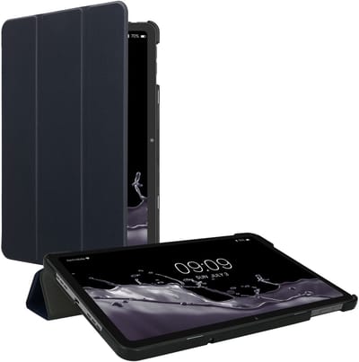 kwmobile Hoesje geschikt voor Oppo Pad Air - Kunstlederen tablet cover met standaard - In donkerblauw