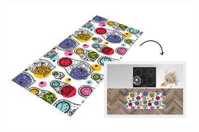 Keukenloper - Loper keuken - Matroesjka - Patronen - Baby - 120x50 cm - Keukenloper vinyl