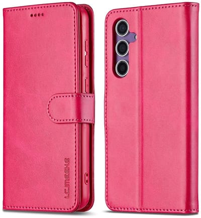 LC.IMEEKE Hoesje - Geschikt voor Samsung Galaxy A56 Hoesje - LC.IMEEKE Luxe Book Case - Roze