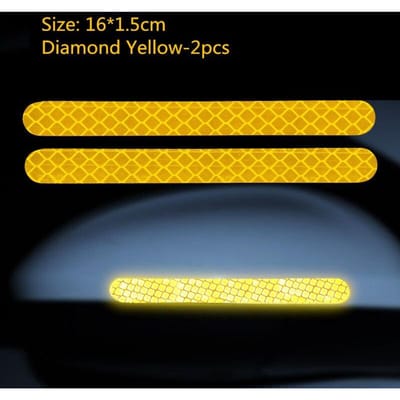 2PCS Autostickers Spiegel Reflecterende Strip Anti-collision Waarschuwingsstickers Exterieur Reflex Tape Reflecterende Strip