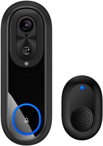 Slimme Videodeurbel - Draadloze Camera - Huisbeveiliging - IP65 Weerbestendig - 1080P HD Video - Zwart