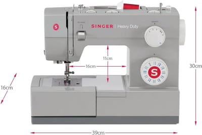 Naaimachine - Zware Stoffen Machine - Klusjes en Reparaties - Krachtige Motor - 15 x 30 x 30 cm - Grijs