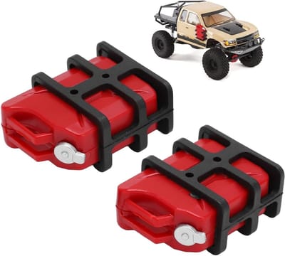 2 Stuks Simulatie Brandstoftank Houder voor RC Auto's, Mini Oliekannen Decoratie Accessoires 42x34x20mm voor 1/8 en 1/10 Crawler Modellen
