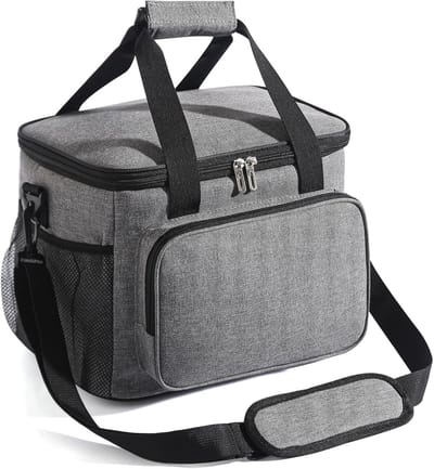 Geïsoleerde Lunchtas - Geïsoleerde Lunchtas Voor Mannen En Vrouwen - Geïsoleerde Tas Van Oxford-Stof - Picknicktas Voor Buiten - 15 liter - Grijs