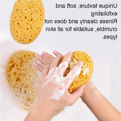 Zachte exfoliërende zeespons voor bad en douche, ideaal voor gevoelige huid, rijk schuim en duurzaam gebruik