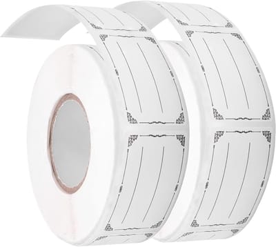 Zelfklevende etiketten voor jam, 1200 stuks, 30x50mm, perfect voor het labelen van potten, glazen en conserveerproducten