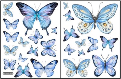 Set van 25 Luminous Vlinder Stickers die Oplichten in het Donker, Decoratieve Blauwe Stickers voor Slaapkamer en Kinderkamer, Creatieve Wanddecoratie