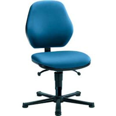 Labostoel Basic, kunstleer, Stamskin Top blauw