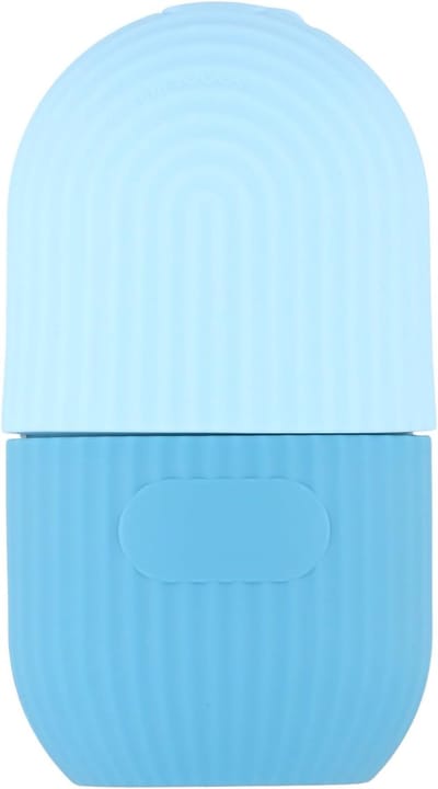 Verkoelende Gezichtsroller van Silicoon voor Oogmassage, Verminderen van Rimpels en Zwelling, Herbruikbaar en Multifunctioneel (Blauw)