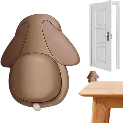 Deurstopper Muurbeschermer - Deurknop Stopper - Muren Beschermen - Zelfklevend Schokabsorberend - 10.5x8.5x8.5 cm - Wit