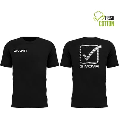 Katoenen T-shirt Givova Cubo Zwart 2xl - L
