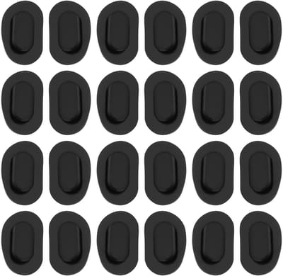 Dailygoods- Neuspads Siliconen - 20 Paar - Antislip - Zwart - 9x15 mm - Comfortabel voor Brillen - Brillenaccessoires