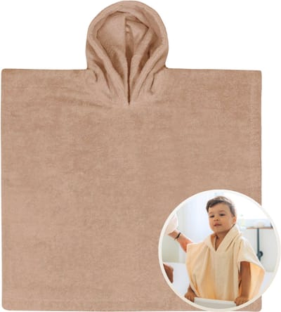 Funnies Badponcho Pinkstone 6 t/m 24 maanden - 45x45 cm - Jongens - Meisjes - Zachte Badponcho - Omslagdoek voor Kinderen - 100% Katoenen Badstof - Absorberend, Comfortabel en Makkelijk Wasbaar - Perfect na het Zwemmen of Badderen