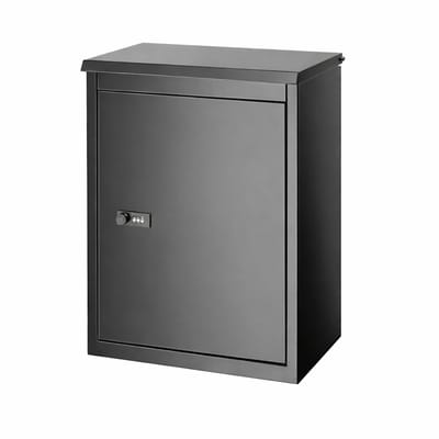 LUMÈ STORE Brievenbus Voor Muur – Anti Diefstal – Waterdicht – Grote Capaciteit – Wandgemonteerd - Veiligheid - Mailbox – Zwart