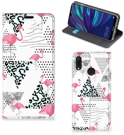 Huawei Y7 hoesje Y7 Pro (2019) Hoesje maken Flamingo Triangle