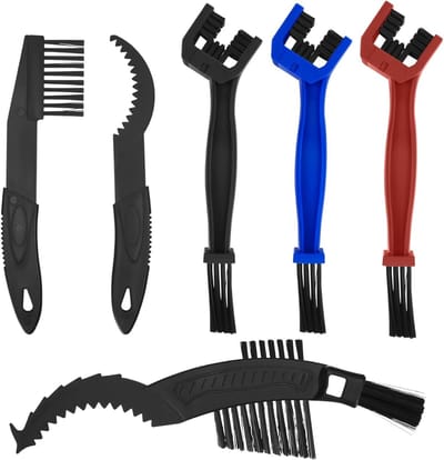 Set van 6 Stuks Fietsketting Reinigingsborstels - Effectieve Chain Cleaner voor Mountainbike en Motorfiets