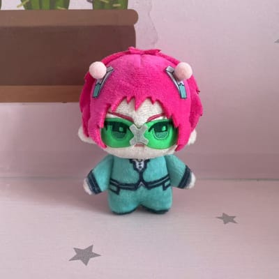 Pendentif Poupée en Peluche Saiki Kusuo 10cm La Vie Désastreuse de Saiki K Cosplay Mignon Jouet Doux en Peluche 10cm pink